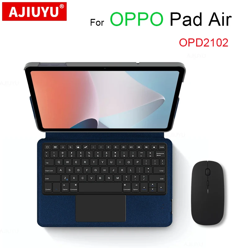 

Portuguese Arabic German Case Cover For OPPO Pad Air 10.36" OPD2102 2022 Tablet Bluetooth Keyboard Protective Cases Shell Funda