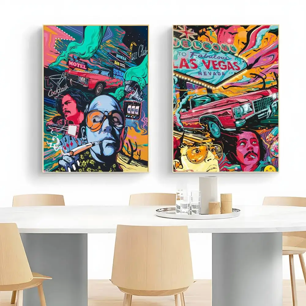 الخوف الكراهية لاس فيغاس ملصق HD الفن لزجة جدار مقاوم للماء غرفة المعيشة المنزلي غرفة نوم الديكور الجمالي #4