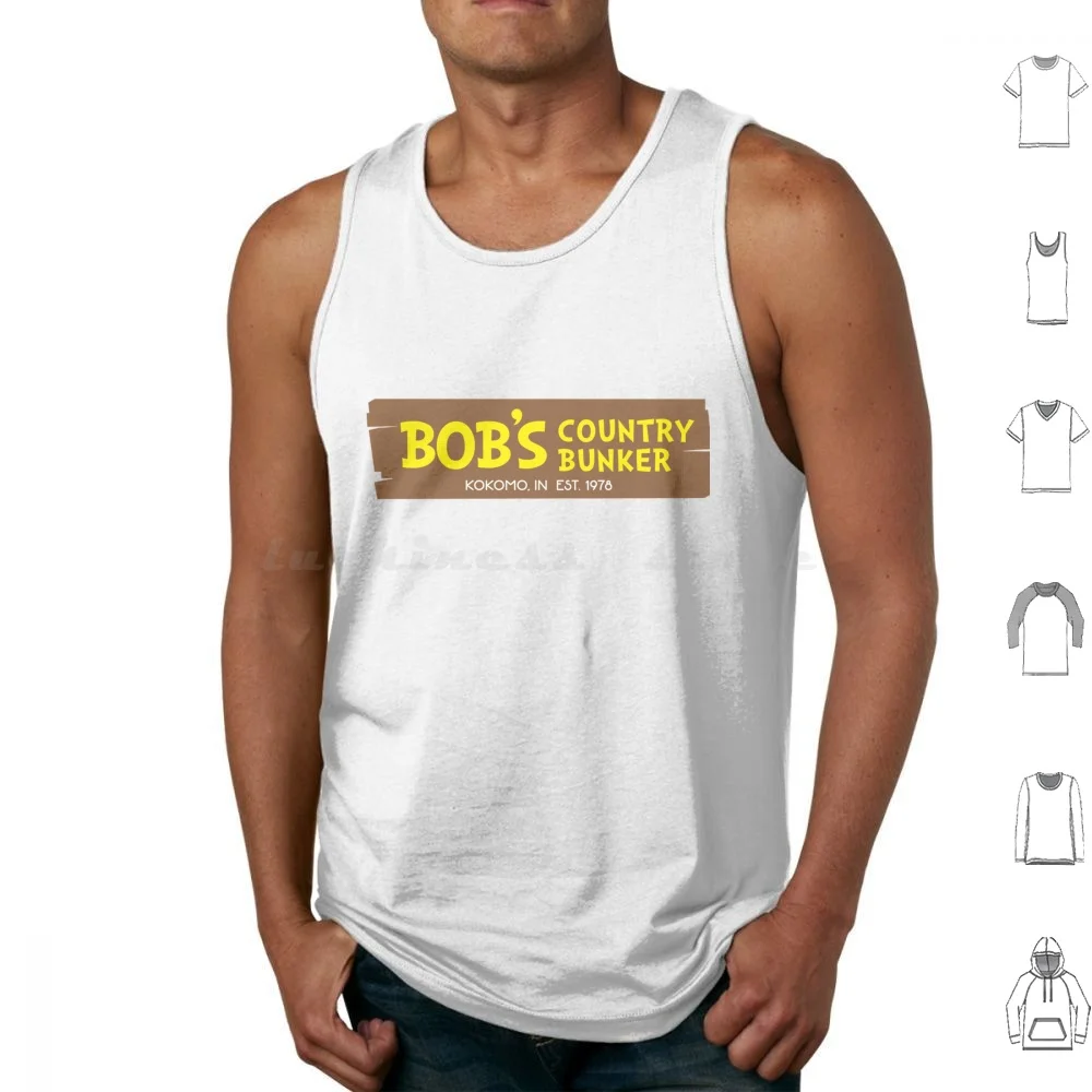 Bob's Country Bunker Tank Tops Vest Sleeveless Bobs Country Bunker Bluesbrothers Elwood Blues The Blues 80s Eighties Blues