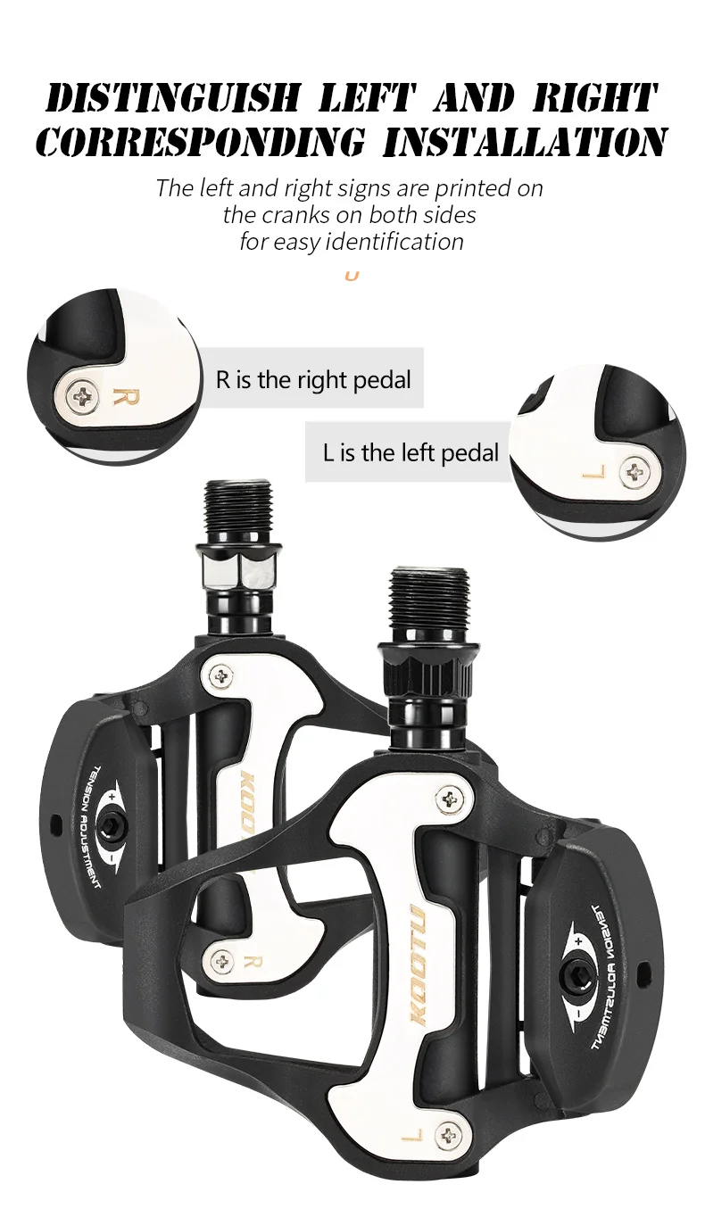 US Warehouse Rennrad Klickpedale Rennschuhe Clip-On-Pedale mit abgedichteten Lagern für Shimano- und KEO-Systeme – Detail 17