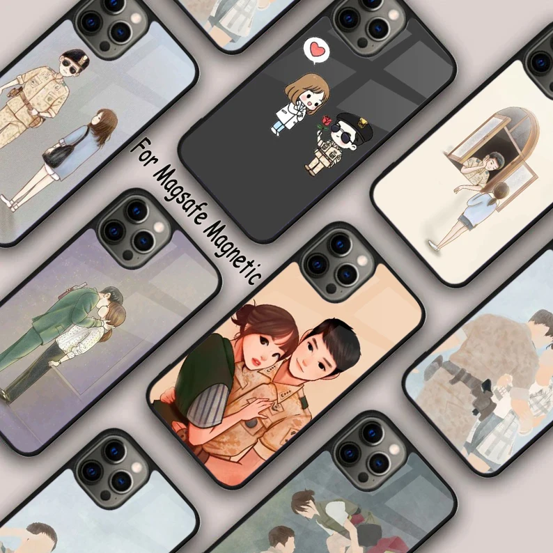 Descendants of the sun FANART Magnetic Phone Case For APPLE iPhone 16 14 13 12 11 Pro Max 15 Plus Wireless Charge MagSafe Cover