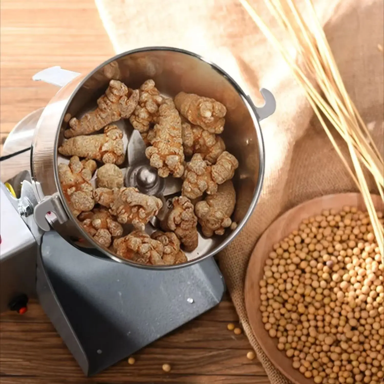 

Chinese herbal medicine crusher Ultrafine small steel mill Household Panax notoginseng powder crushing and grinding machine