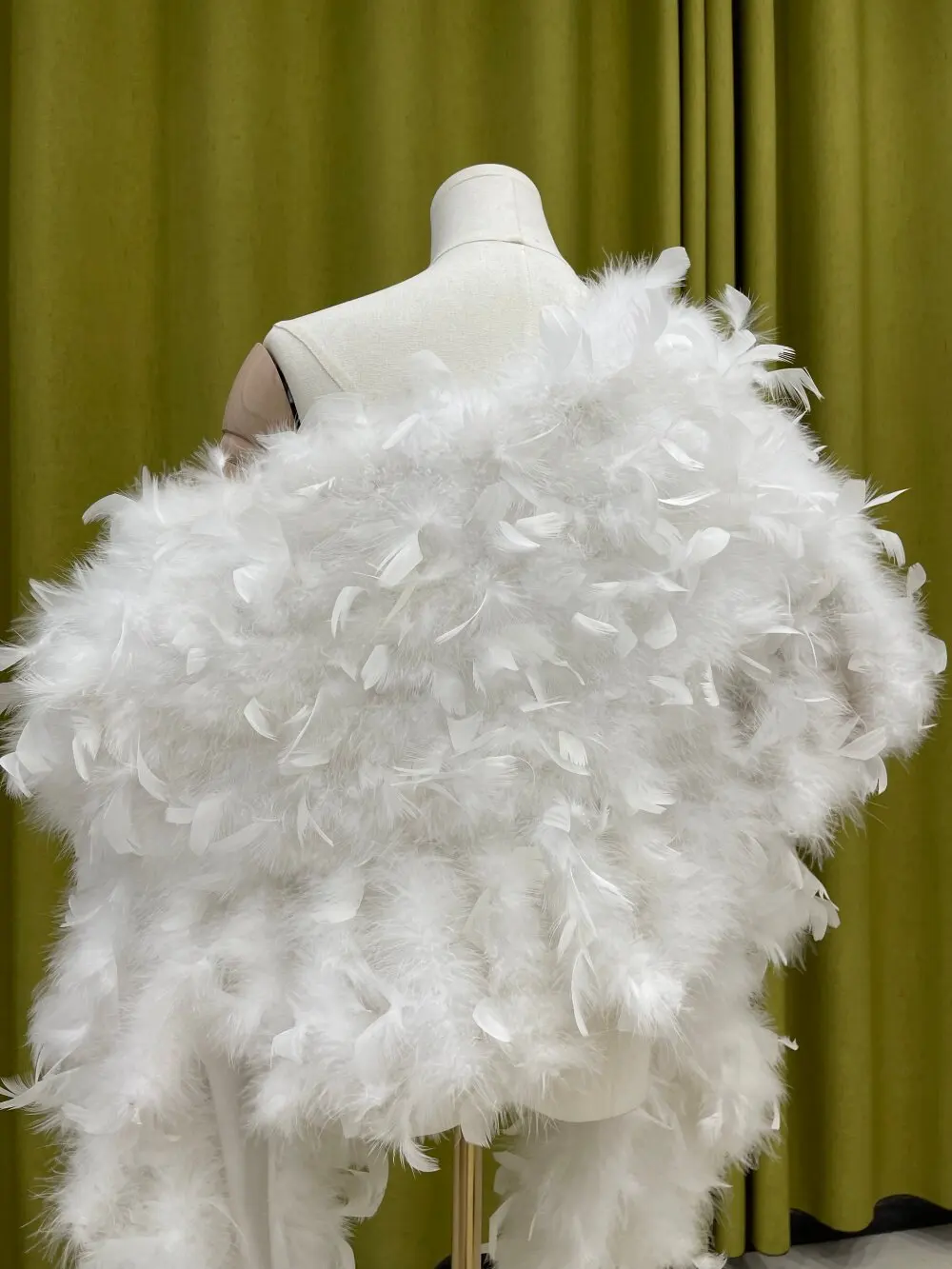 Black Fairy Tale Princess Real Ostrich Feather Scarf Long Feather Shawl for Evening Gown Wedding Outerwear