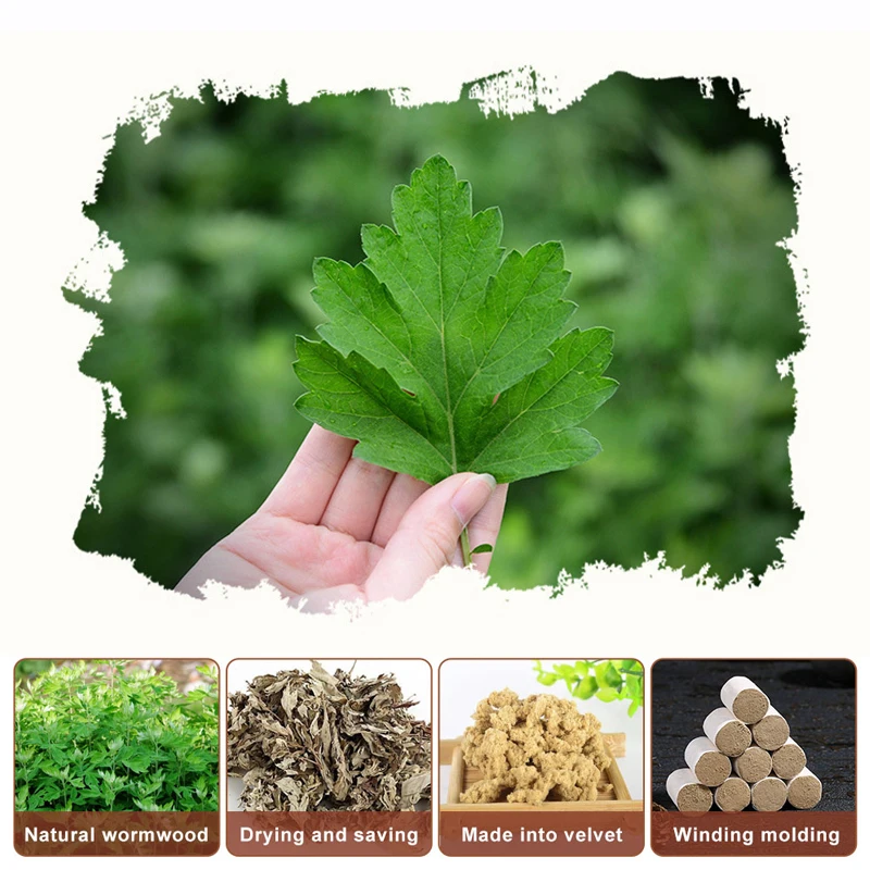 500g Pure Moxa Gold Herb Wild Mugwort Artemisia Chinese Moxibustion Acupuntura Heating Therapy Moxa Meridian Health