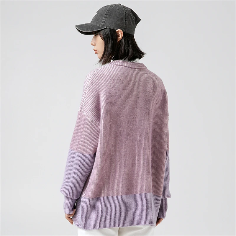 Womens New Sweaters for Modern Women 2023 Korean Fashion Wool Blend Coat Vintage Knit Sweater Oversize Men Dropshipping Center