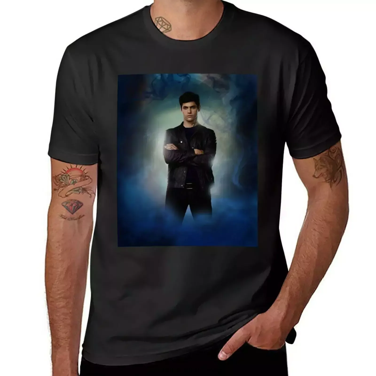 Shadowhunters- Alec T-Shirt summer top vintage clothes customizeds heavyweight t shirts for men