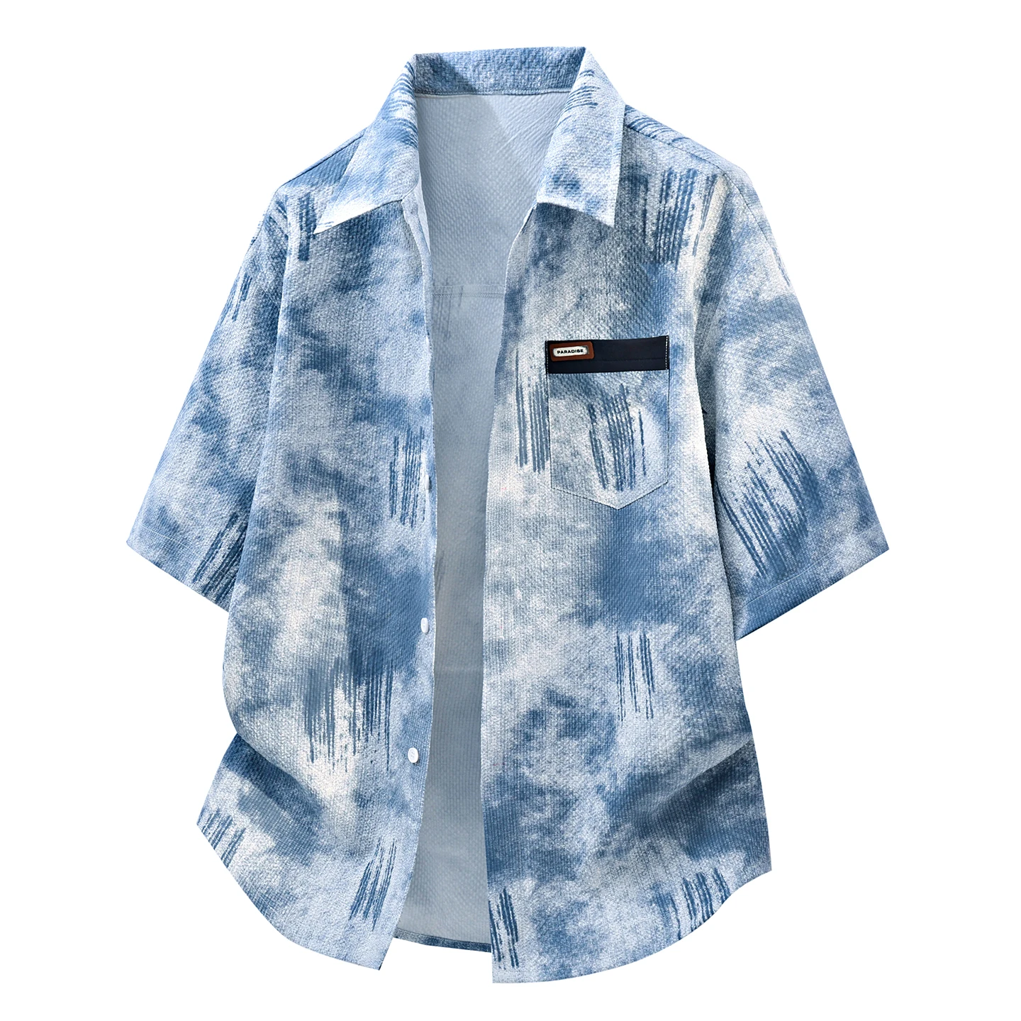 

Summer New style Men's High-Quality Comfortable Versatile Breathable Cardigan Men Fashion Trend Casual Lapel Short Sleeve Shirt