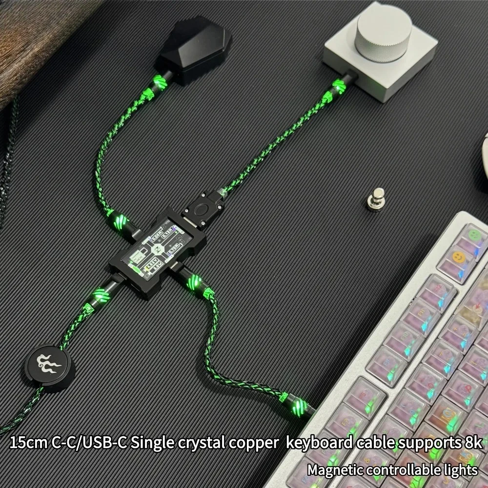 cabo-de-teclado-8k-com-luzes-magneticas-controlaveis-de-cobre-de-cristal-Unico-para-esports-hub-hm-hub-15cm-c-c-15cm-13m-usb-c-tipo-c