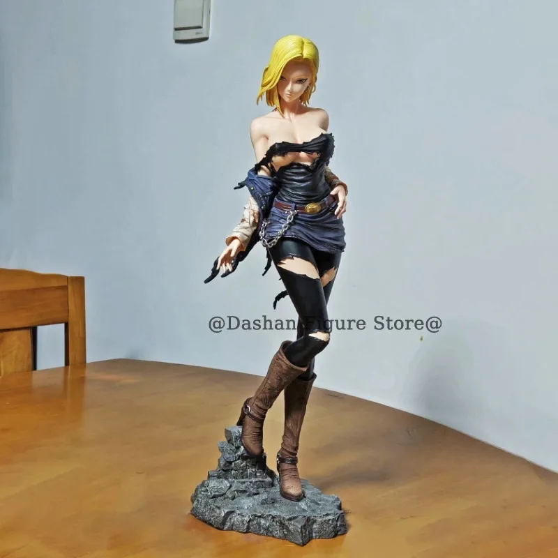 30 センチメートルドラゴンボールアンドロイド 18 アクションフィギュアアニメ Gk グッズモデルおもちゃ PVC 装飾品グラマーグリッター青金置物像