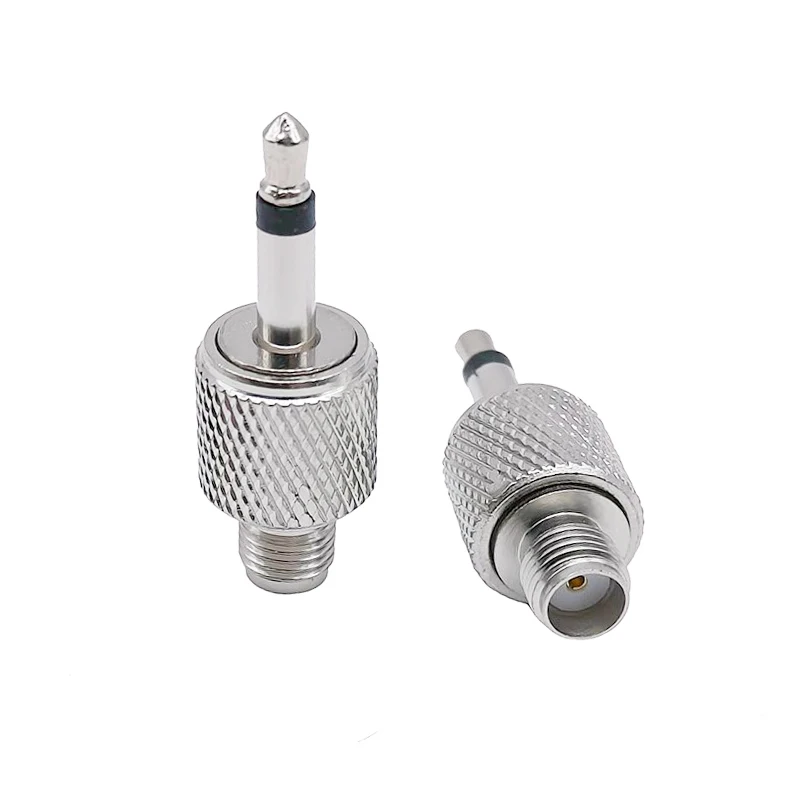 New SMA Female to 3.5mm Male Jack Mono Headphone Audio Test Adapter Nickel Plated Radio Connector