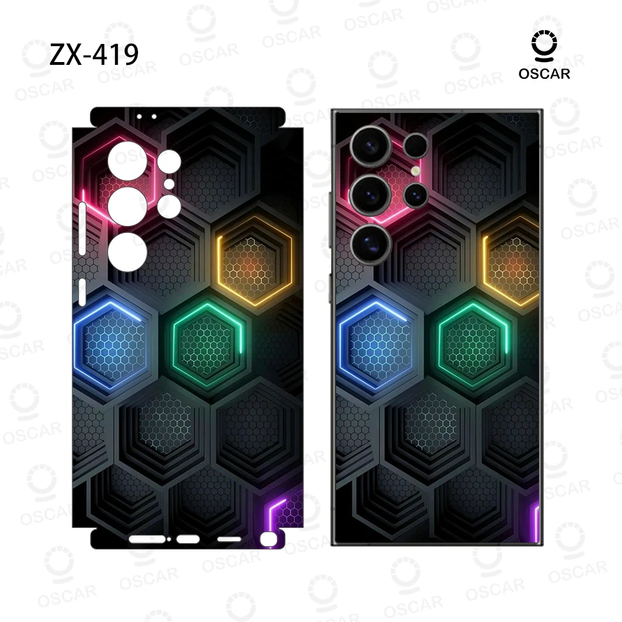 Colorful Decal Skin for Samsung Galaxy S26 S23 S25 Ultra Plus S24 S24Ultra Back Screen Protector Cover Wrap Stones Sticker