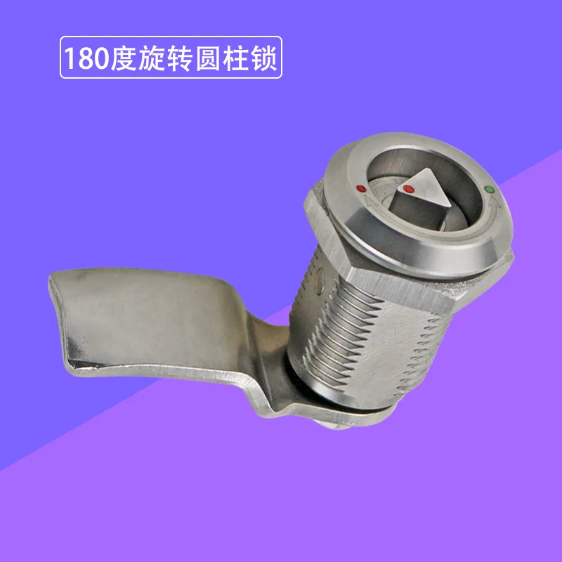 

Triangle Lock 304 Stainless Steel Cam Lock 180 degree Rotation Cylinder Lock for Train Electrical Cabinets and Doors