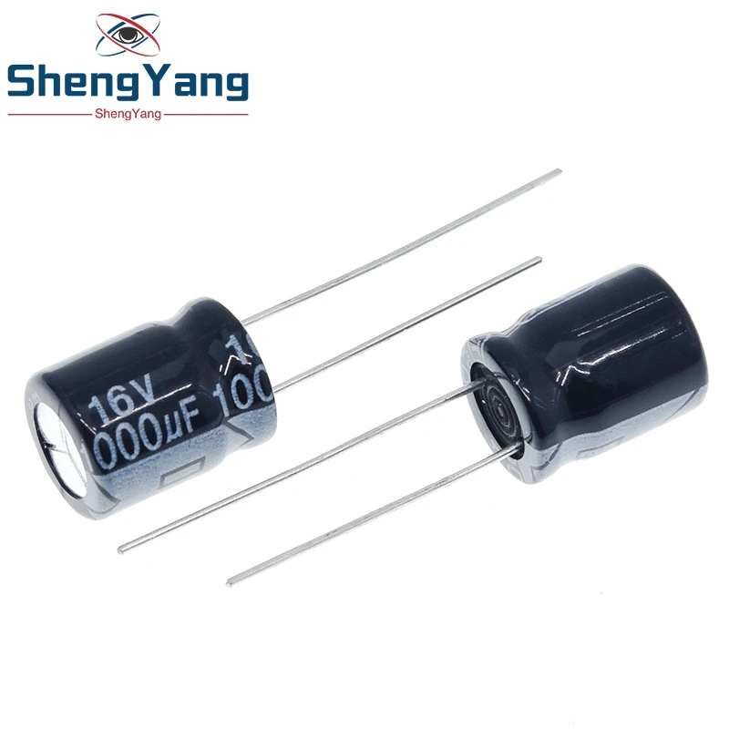 TZT 10PCS Higt quality 16V1000UF 10*13mm 1000UF 16V 10*13 Electrolytic capacitor