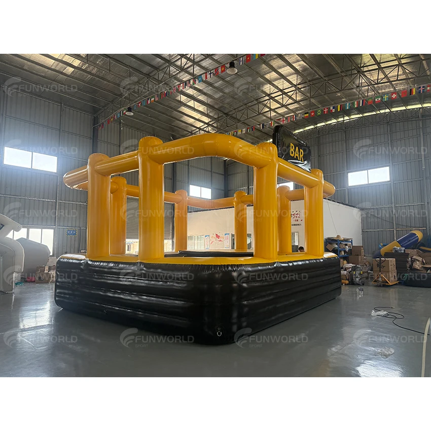 Pvc Inflatable Floating Pool Bar For Parties Customizable Tent With Free Logo Printing Swimming Pool Bar
