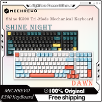 New Mechrevo K590 Mechanical Keyboard 99 Key Wireless Bluetooth Tri-Mode Pbt Keycap Rgb Long Endurance Office Gaming Keyboard