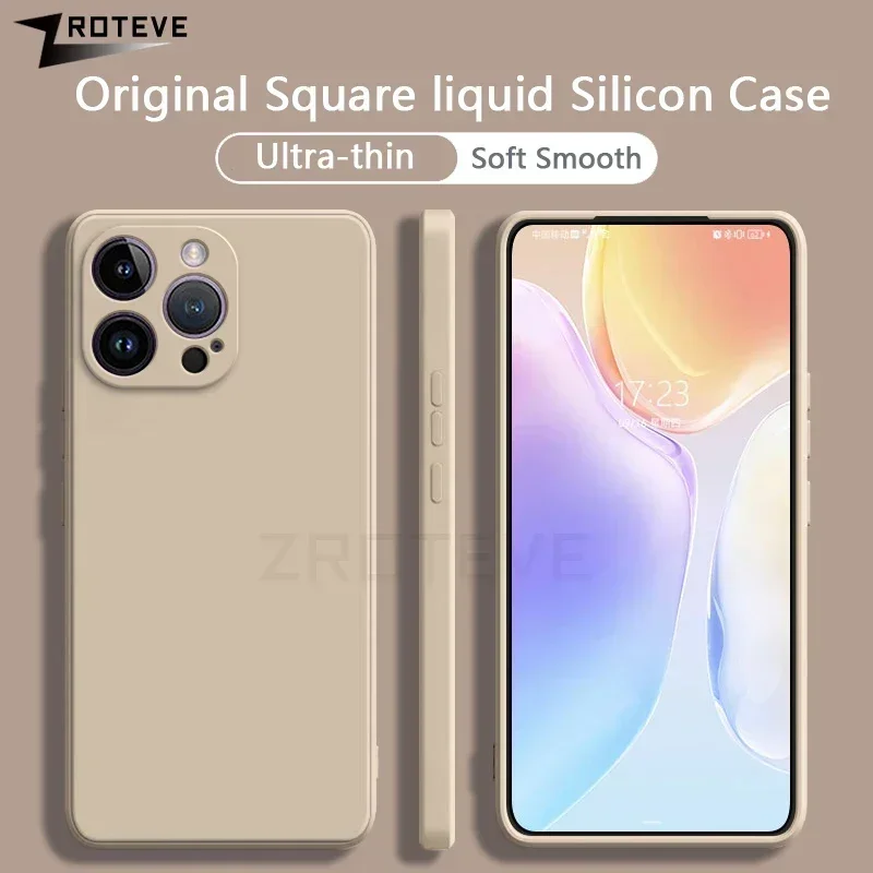 For iPhone16 Pro Max ZROTEVE Silky Liquid Silicone Soft Cover For iPhone 16 15 14 Plus 11 12 13 Mini SE 2 3 2020 2022 Phone Case