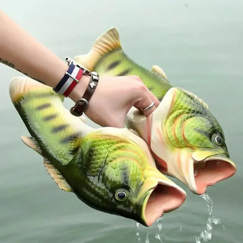 Funny Beach Slippers Unisex Men's Summer Slides Designer Unicorn Fish Slippers Boys Plus Size 36-47 Outdoor Flip Flops