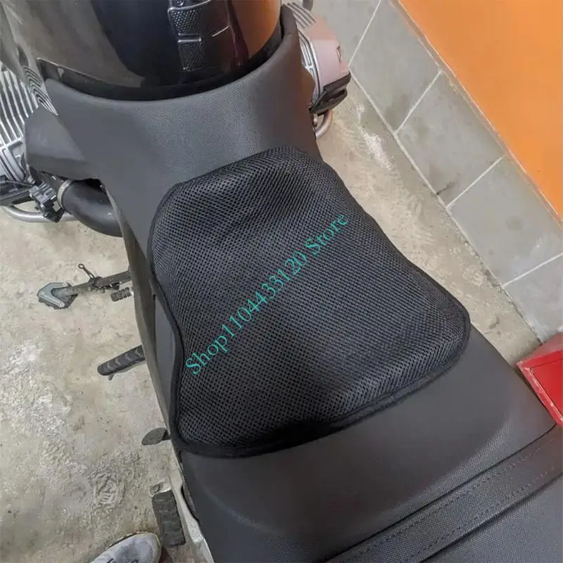 0XXD Bantal Penutup Tempat Duduk Gel Sepeda Motor Sejuk dengan Dasar Busa Memori Permukaan Tahan Air Universal untuk Sebagian