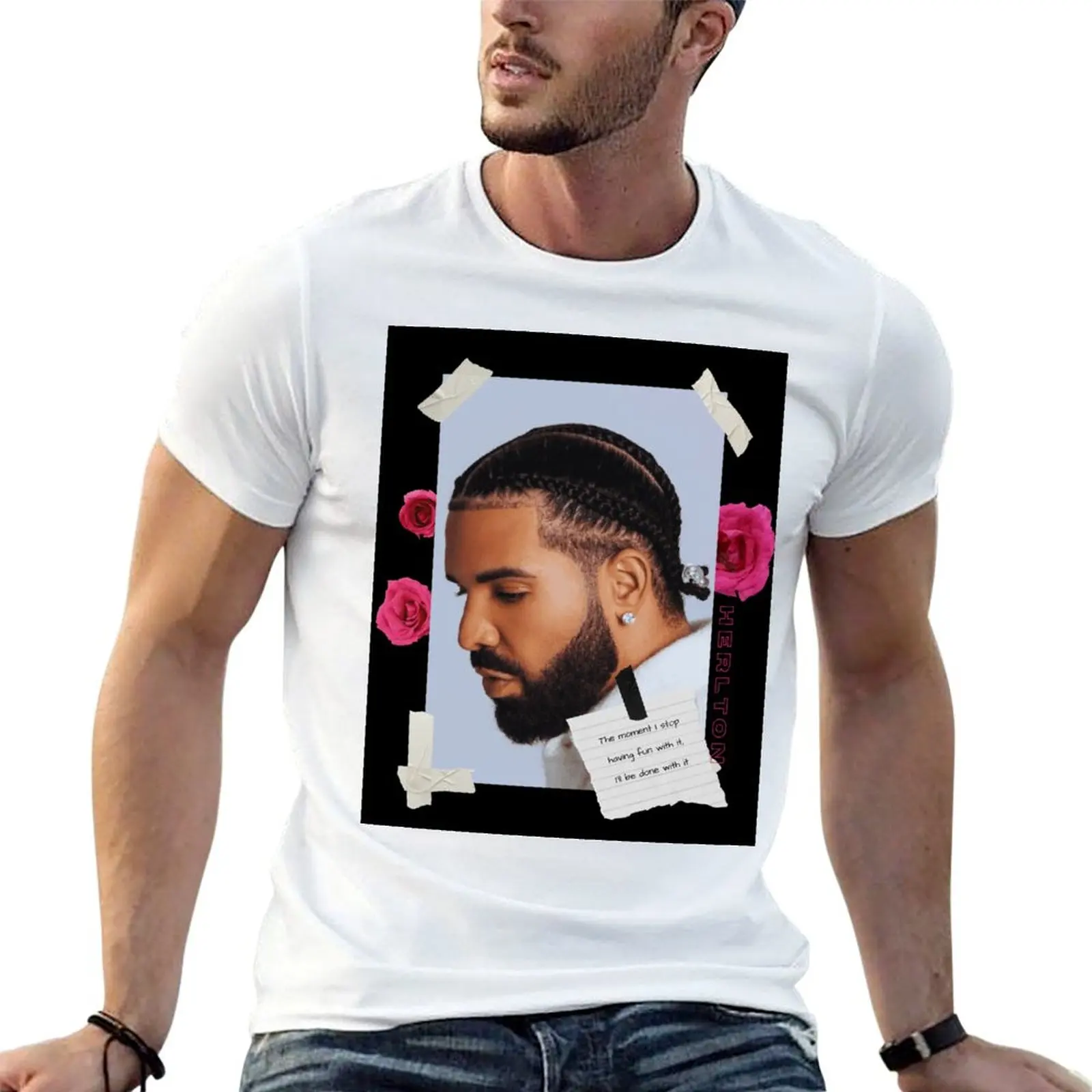 DRAKE'S DONE T-Shirt baggy shirts anime stuff men clothes