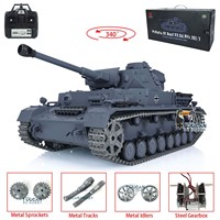 HENG LONG Toys 1/16 TK7.0 German Panzer IV F2 RTR RC Tank 3859 Metal Tracks Steel Motor BB Airsoft Smoke Boy TH17398-SMT4