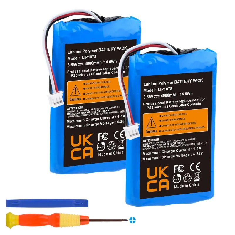 Bateria recarregável de íon-lítio de 4000mAh Baterias LIP1708 para Sony PlayStation 5 PS5 Dualsense Controller CFI-ZCT1 W B U