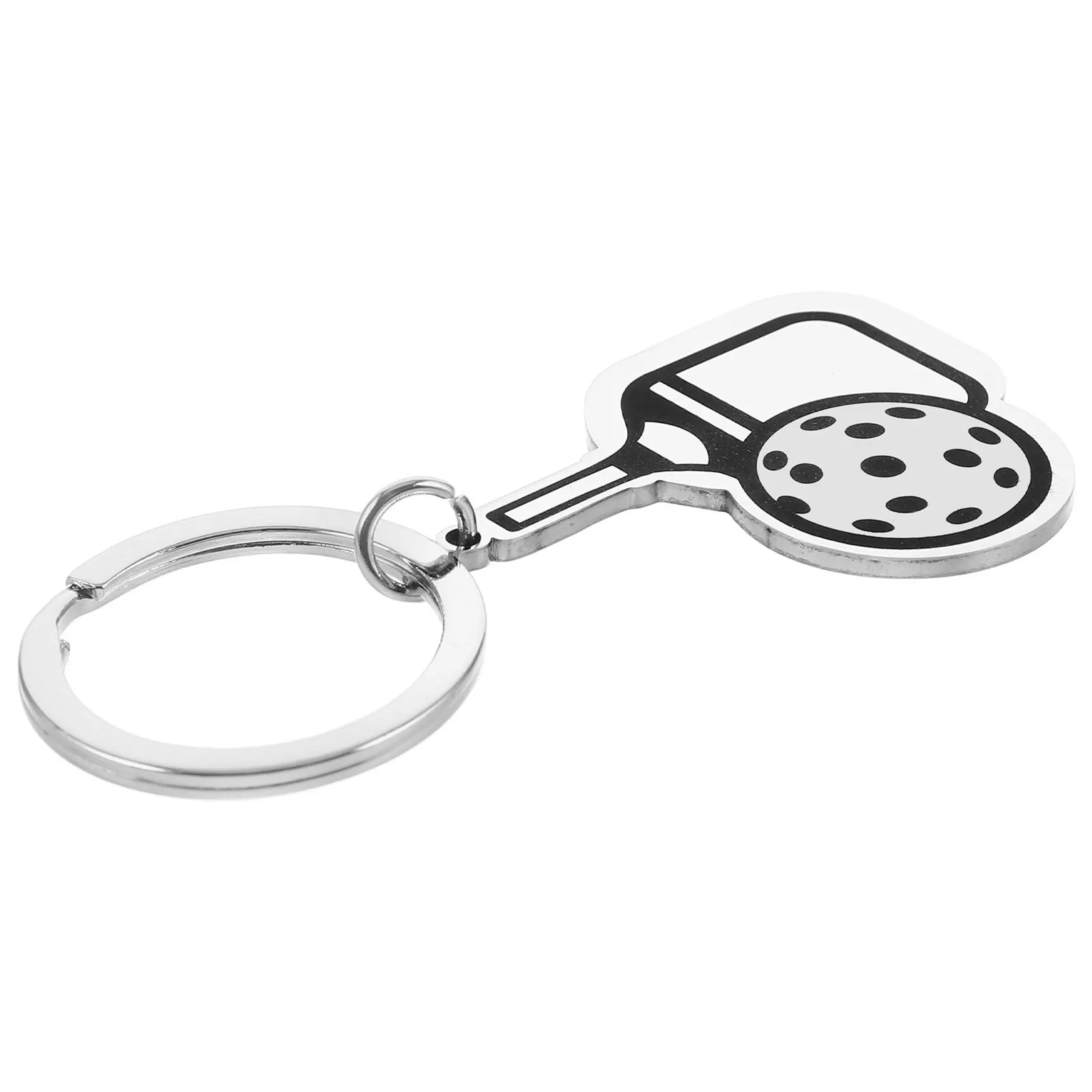 Pickleball Keychain Mini Pickle Paddles Balls Stainless Charm Party Decorations Sport Gift for Fans Coaches