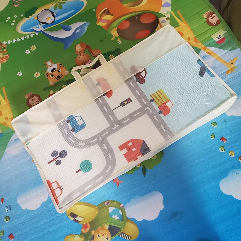 Alfombra de juego de 0,5 cm de grosor, manta para gatear para bebés, alfombra de suelo suave, alfombra plegable para niños, tapete impermeable no tóxico para niños pequeños