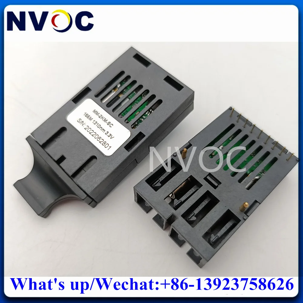 5Pcs 1x9 155M Dual SC Fiber Transceiver,Megabit 100M SM MM 850nm 1310nm 2KM 20/40/60/100/120KM 3.3V Duplex SCPC Interface Module