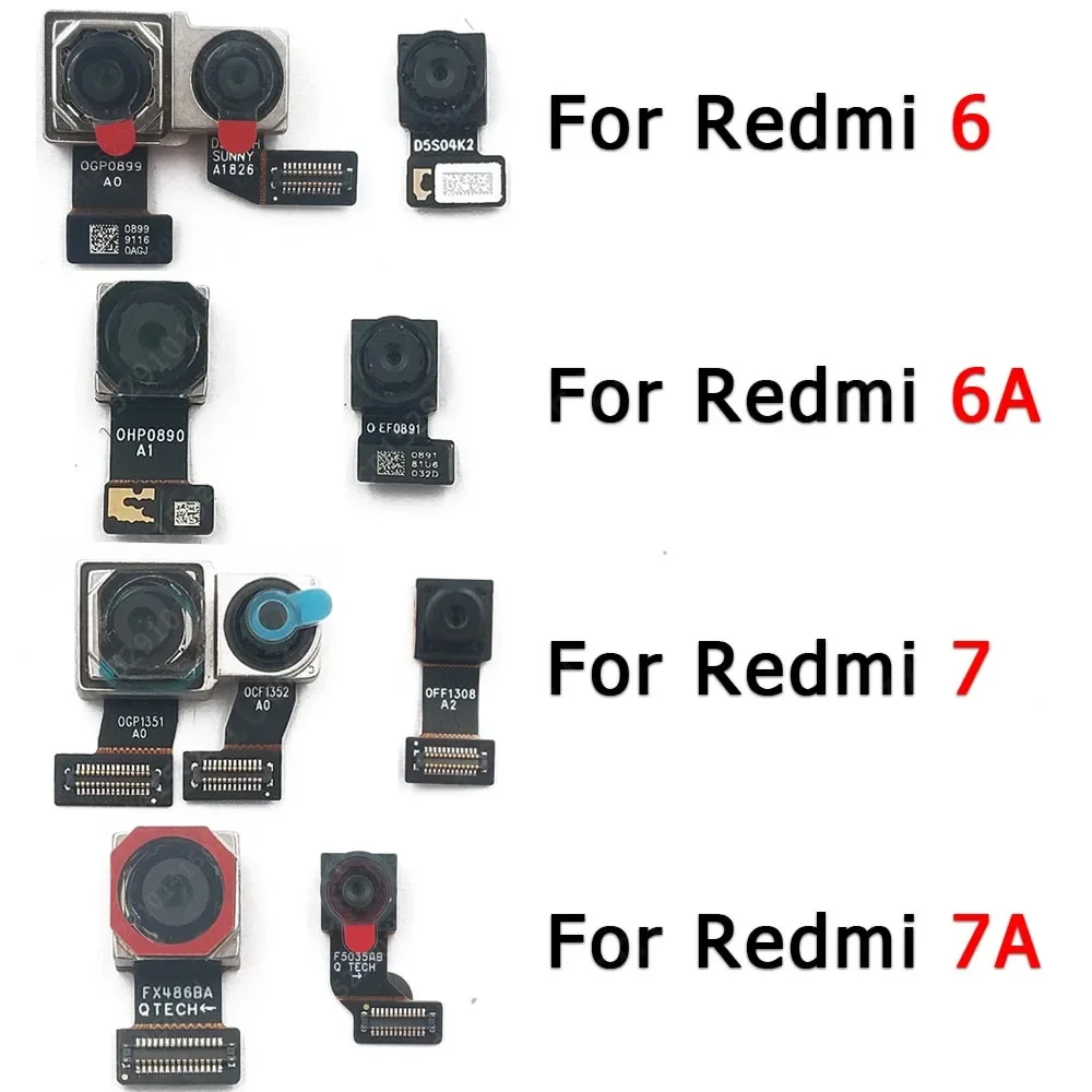 Rear Front Camera For Xiaomi Redmi 7 7A 6 6A Frontal Selfie Back Backside Camera Module Replacement Repair Spare Parts