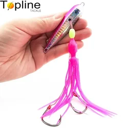 Inchiku Slow Jig Bottom Ship Luminous Fishing Lures Metal and Octopus Skirt Squid Bait Assist Hook 100g 120g 150g 200g