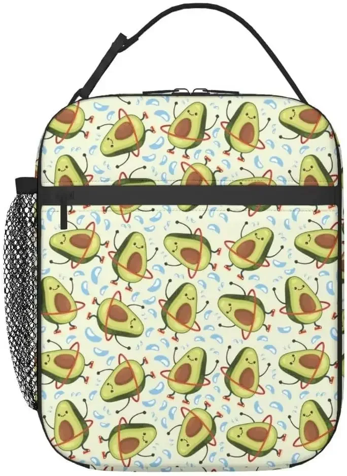 Funny Penguin Reusable Lunch Bag 8 X 4 X 10 Inches Cooler Bag Lunch Box Container with Adjustable for Picnic School Work