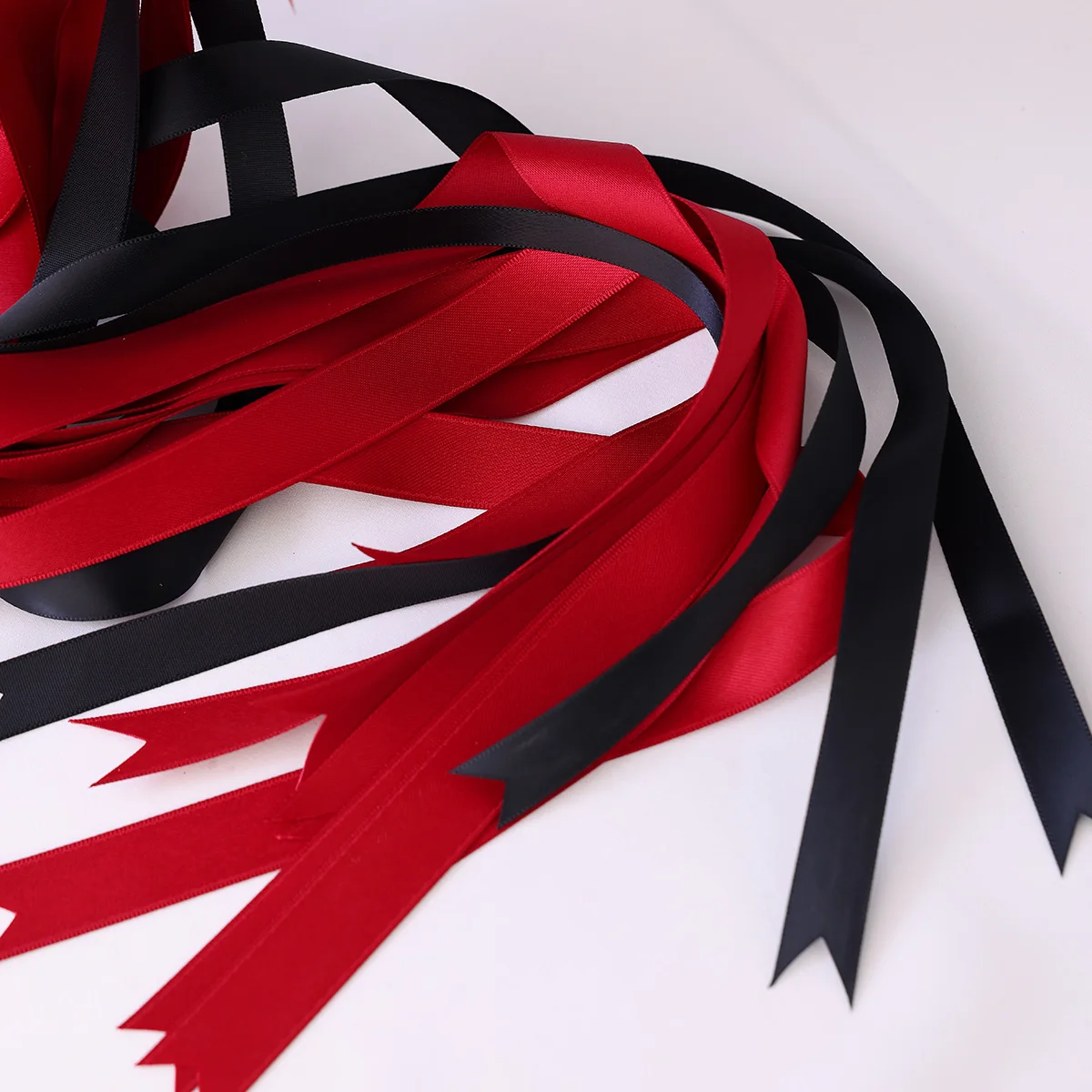 Handmade Red Artificial Flower And Wheat Ear Hairband With Long Silk Tassel Festive Accessory for Women