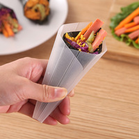 Sushi Tools Two Hand Roll Temaki Molds Moulds DIY Maker Onigiri Bento Rice Ball With Paddle