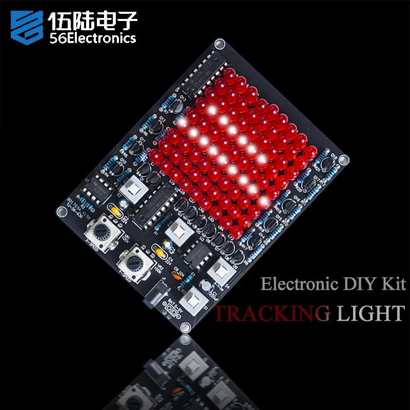 Забавный светодиодный трассирующий светильник, электронный комплект «сделай сам», детали для самостоятельной сборки, комплект для пайки, компоненты, детали для обучения и обучения