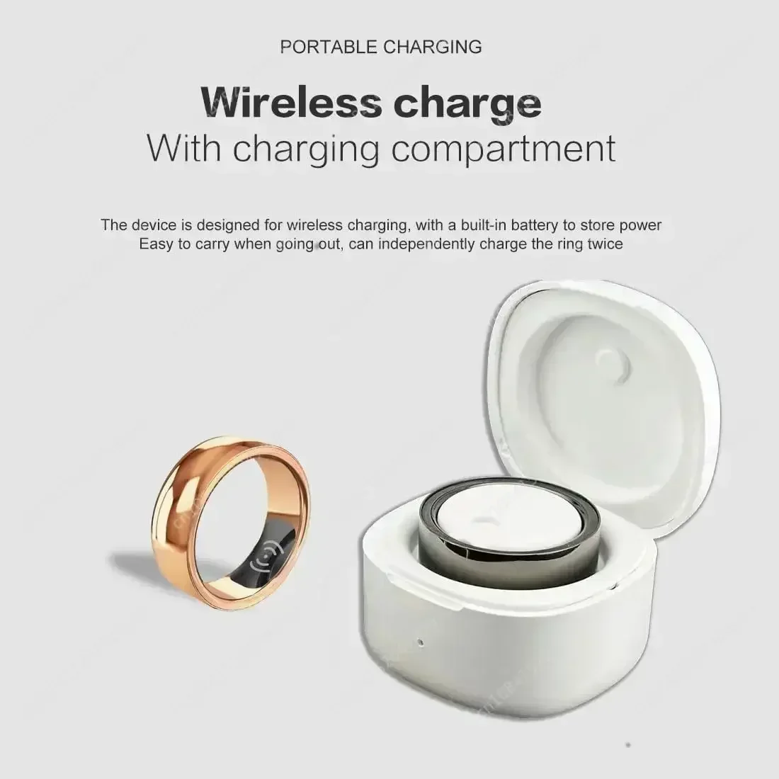 Intelligent Ring Fitness Tracker  B loo d P ressur e O xyge n Ring Waterproof Wireless  Ring Hear t Rat e Monito r