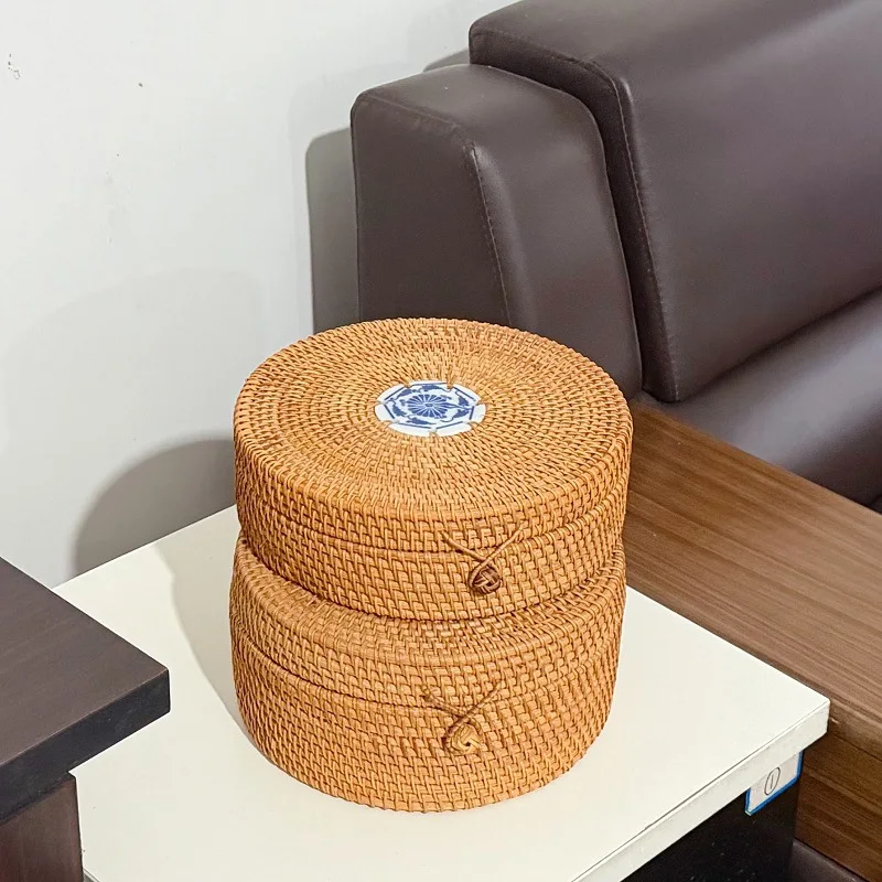 

Вьетнамская плетеная коробка из ротанга для хранения чая Пуэр