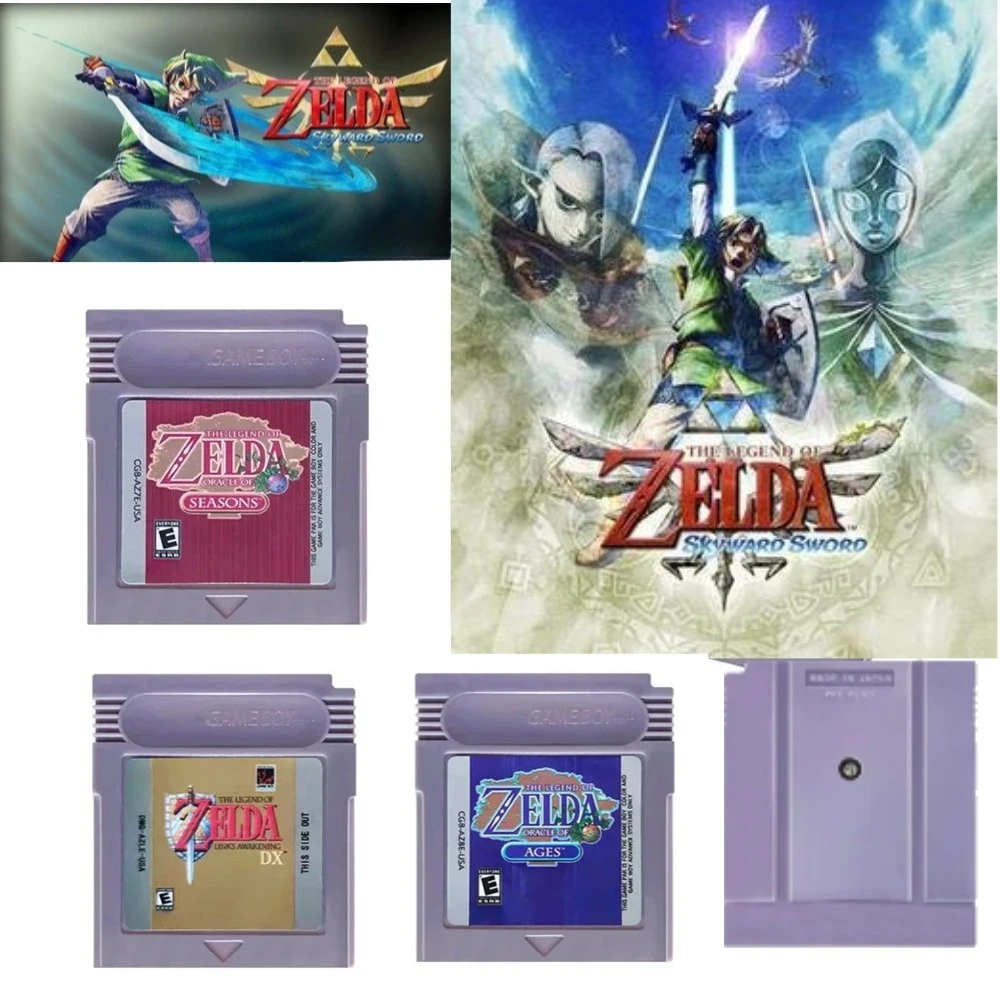 

США версия 16-битная игра Zelda GBC Game Cartridge Console Card Legend of Zelda Awakening Oracle of Seasons DX Links Awakening