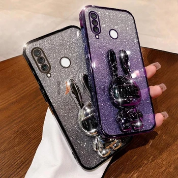 Cool Rabbit Plating Phone Holder Case For Huawei P30Lite P30Pro P30 P40Pro P50 P50Pro P60 P40 Mate 60 50 40 Nova 10Pro 9SE Cover