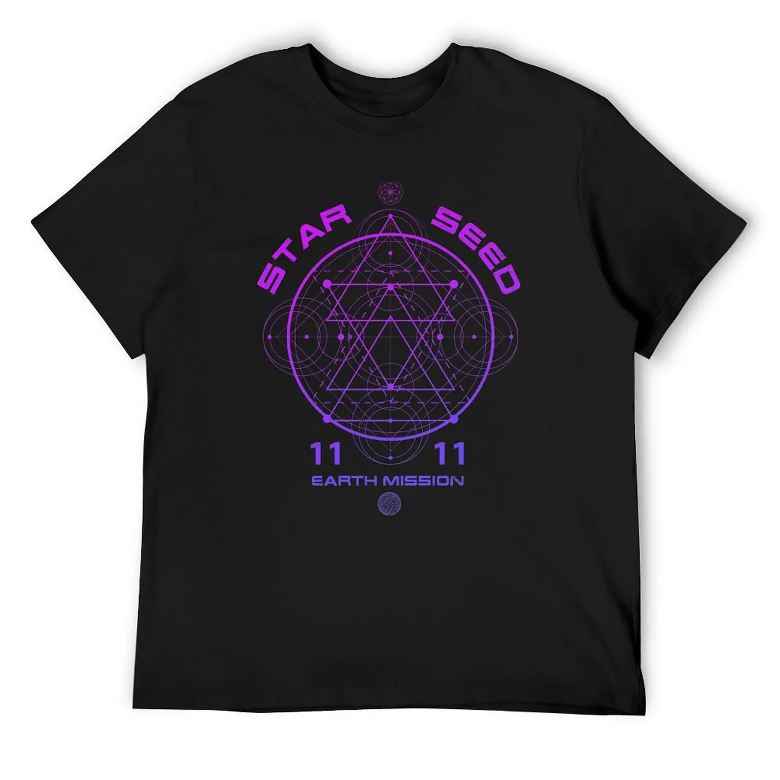 Starseed Sacred Geometry Earth Mission 11:11 T-Shirt vintage t shirts plain mens big and tall t shirts