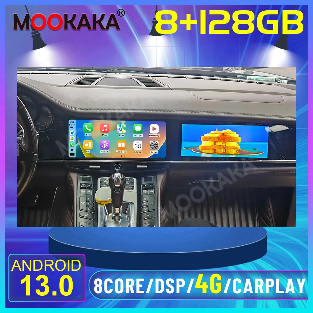 12.3“ 4G Double screen Android13 For Porsche Panamera 2010-2017 Car GPS Navigation Multimedia Player Head Unit Radio Auto Stereo