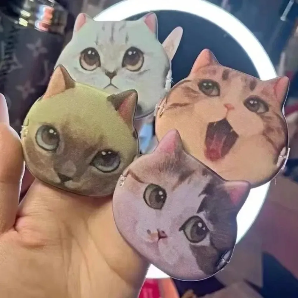 1-4 pièces Double face chat coussin d'air poudre bouffée douce réutilisable lavable maquillage éponge bouffée humide sec utilisation fond de teint éponge