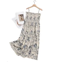 Plus Size Women Dresses Oversized Curve Clothes Floral Spaghetti Strap Strapless One-Piece Summer 2023 - Image 2