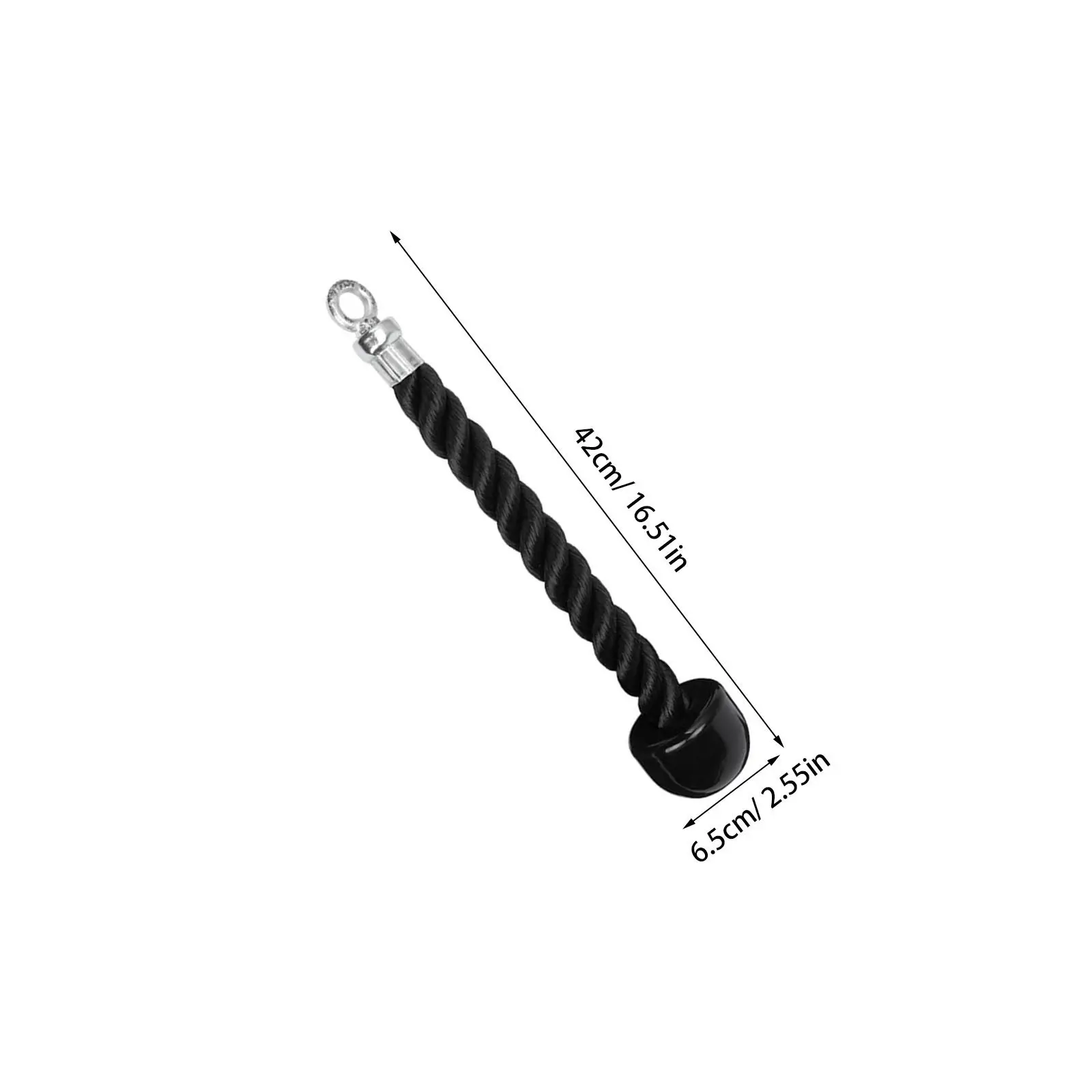 2Pcs Reinforced End Screw Triceps Rope Single Grip Pull Down Cord Ideal for Home Gym Cable Crossover Lat Pulldown Ab Machine