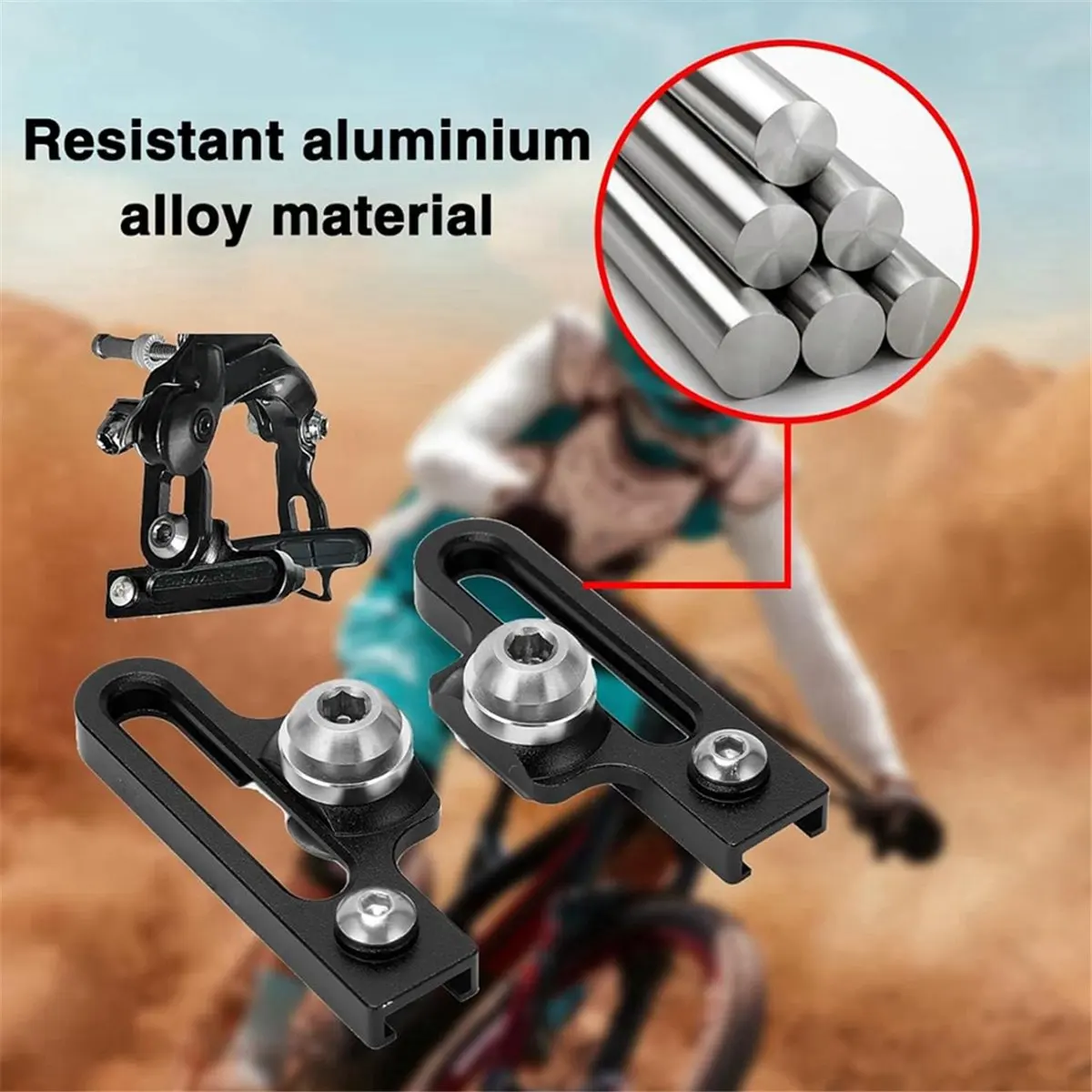 

(X07A) Bicycle Brake Pads, 2Pcs Mountain Bike Brake Pads Aluminum Extended C Caliper Adapter Extended Brake Clamp Holder