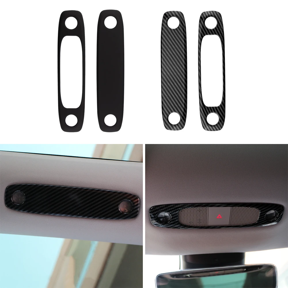 Car Reading Light Panel Sticker Cover Trim for Tesla Model 3 Model3 2017 - 2022 ABS Carbon Fiber Interior Acc.