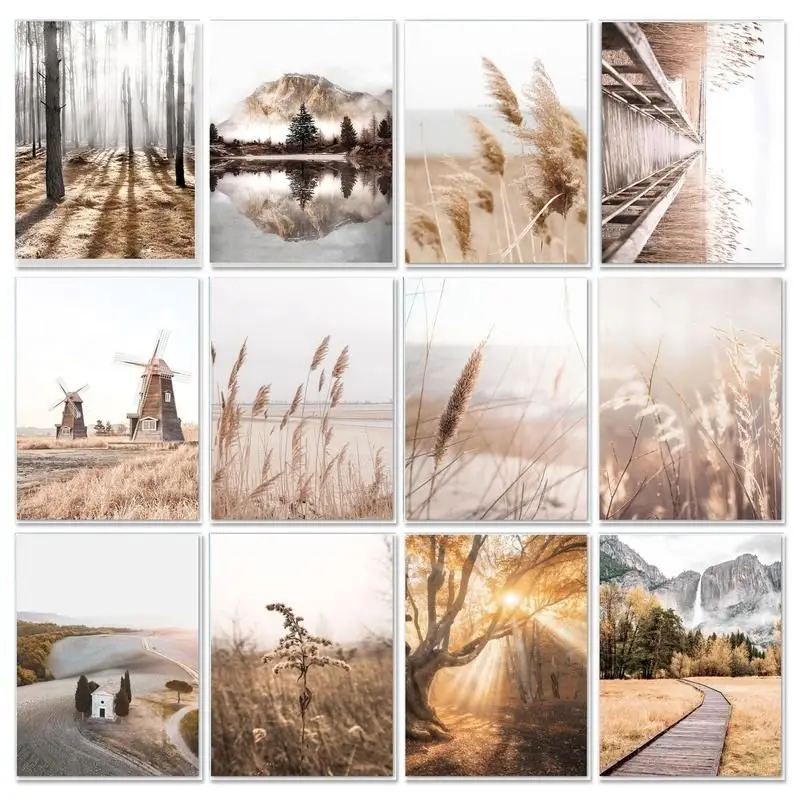 

GATYZTORY Natural Scenery Frame Picture Painting By Numbers For Adults Coloring By Numbers Modern Wall Art For Home Decor