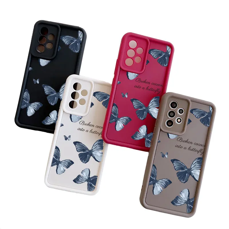 Butterfly Fasion Case For Xiaomi Redmi Note 12 11 10 9 Pro 5G 10C 9s 9A 9C 9T K40 K50 All-inclusive Anti-drop Soft Cover