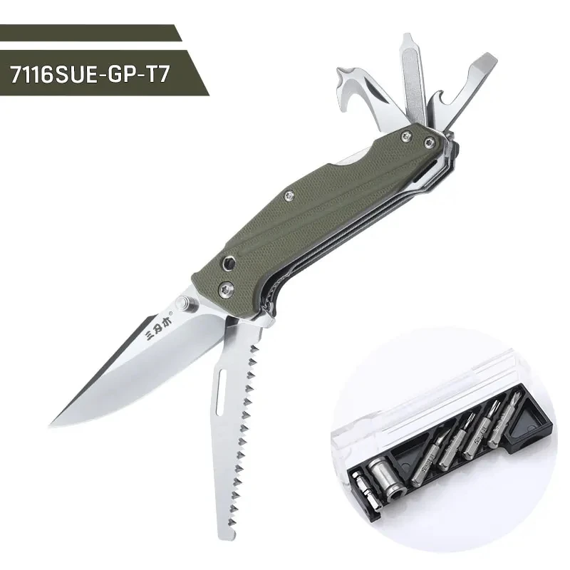 Sanrenmu Multifunctional Folding Knives Practical Tools Multi-use Wilderness Survival Durability Pocket Survival Rescue Edc