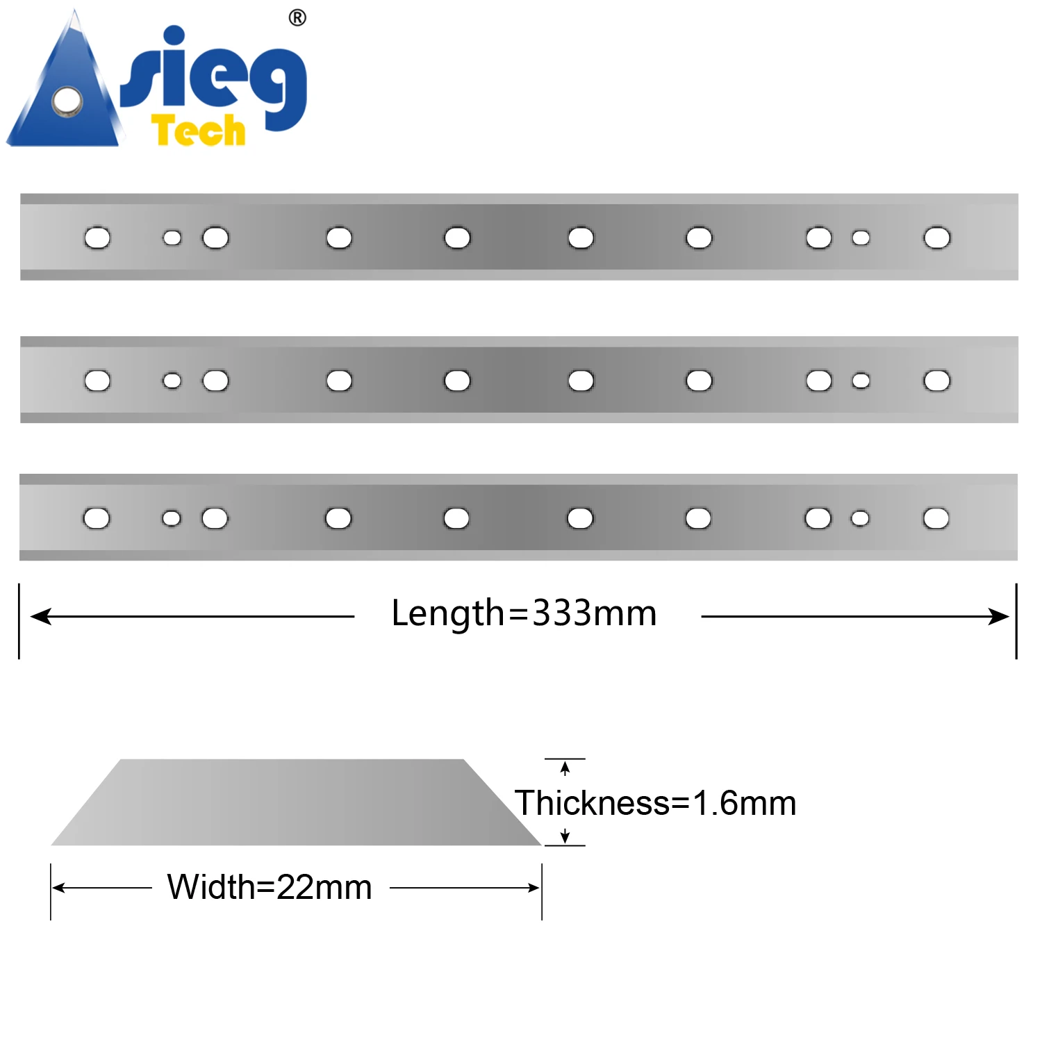 DW735 Planer Blades Jointer Knife HSS for DeWalt DW735 DW7352 DW735X Woodworking Planer Machine  - Set of 3 Pieces