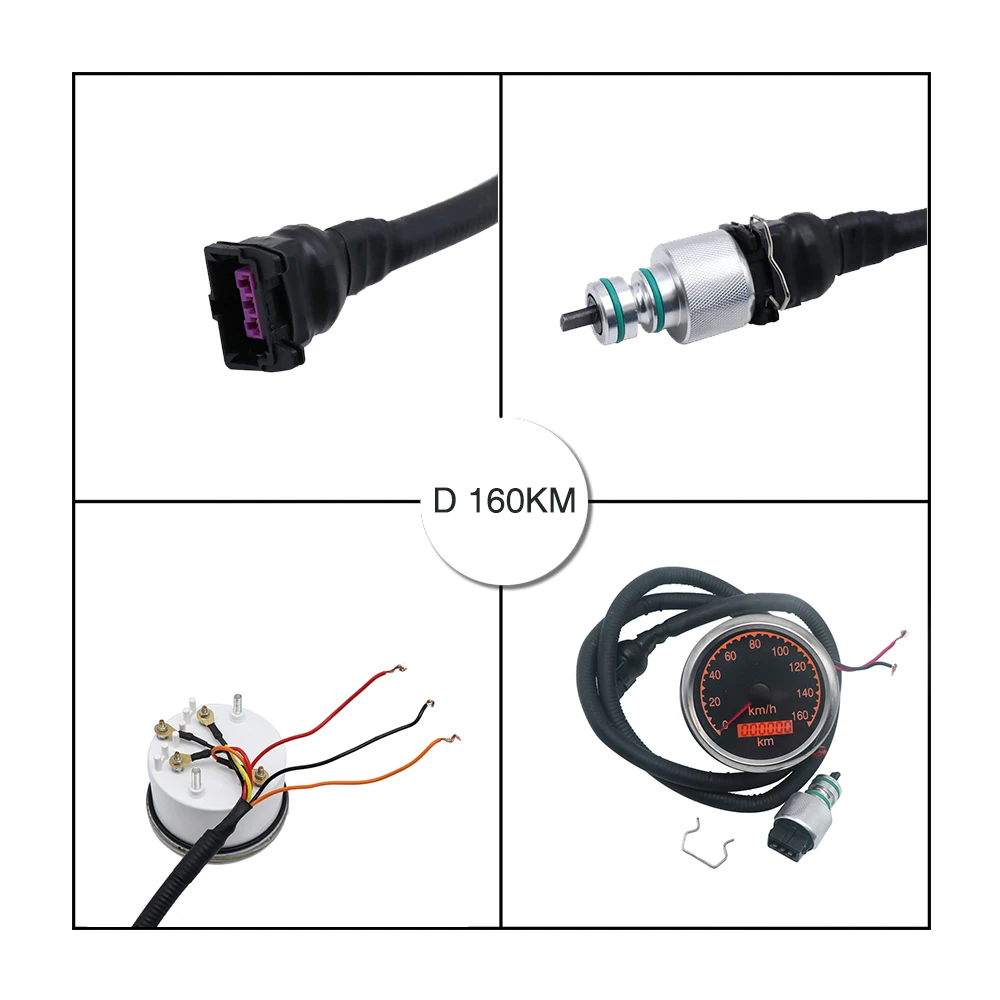 Alconstar- 120KM/160KM Motorcycle  CJ-K750 Retro Round Speedometer for BMW R50 R1 R71 R12 for Ural M72 Install At Headlight